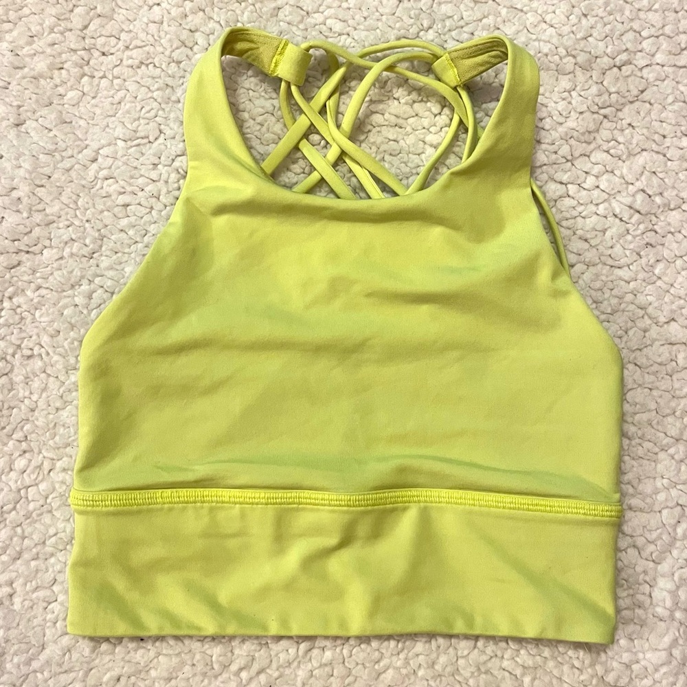 Lululemon Lime Strappy Sports Bra